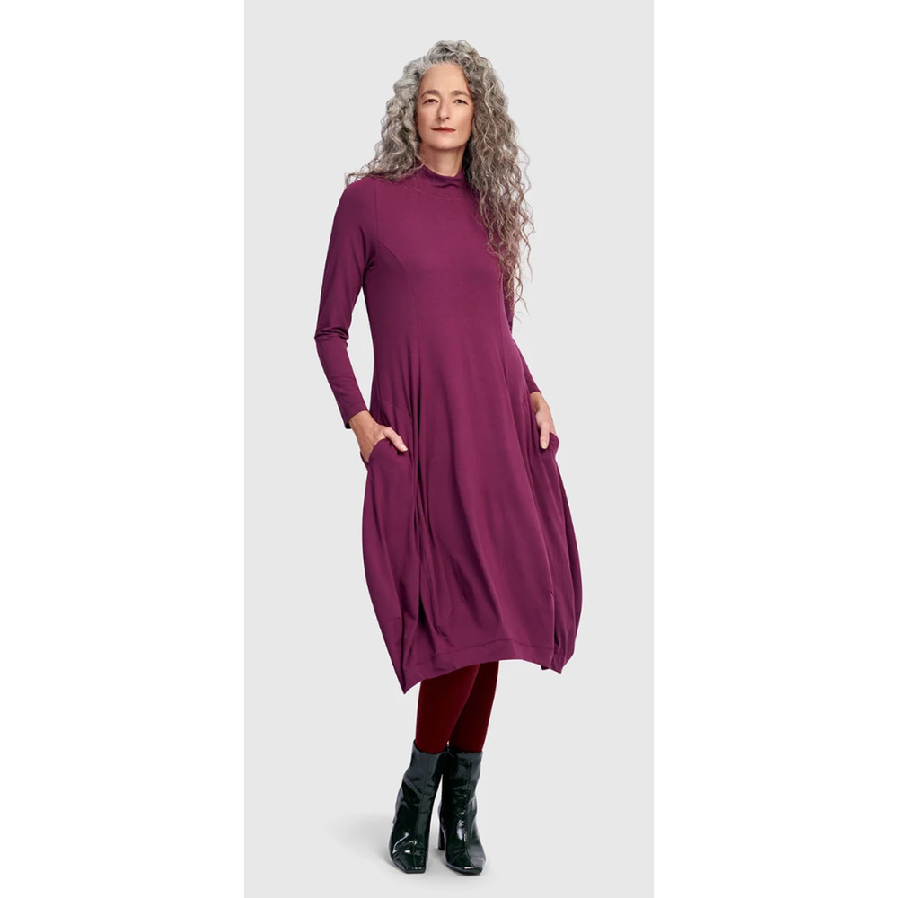Alembika NWT Essential Turtleneck Cocoon Dress, Sangria Size 7 (18-20) - Picture 5 of 5